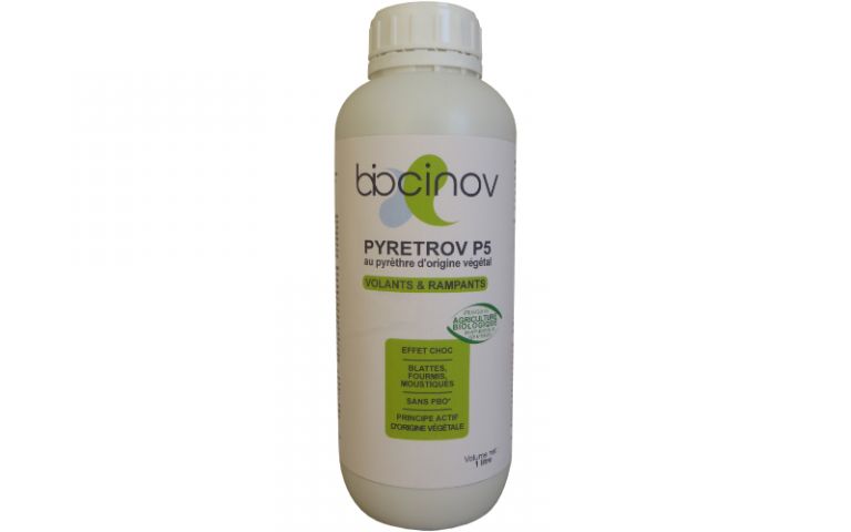 PYRETROV P5 : insecticide pyrèthre vegetal sans PBO - moustiques, fourmis, insectes des denrées stockées...