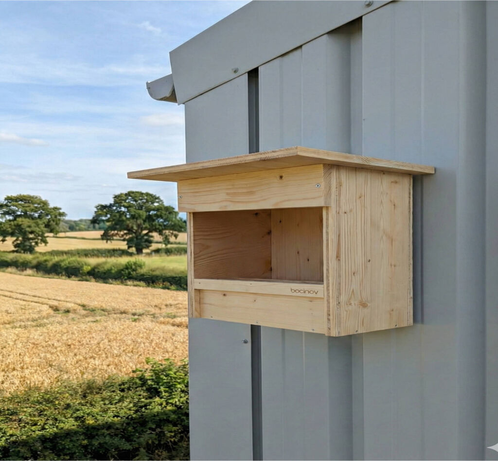 Nichoir faucons crécerelle installé